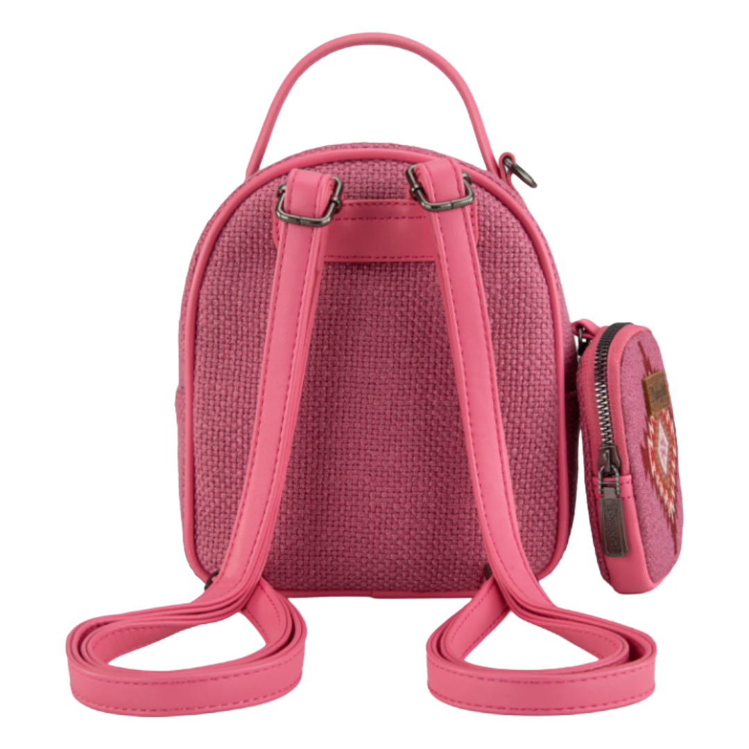Wrangler Ladies Southwestern Hot Pink Mini Backpack With Coin Purse WG174-8601HPK