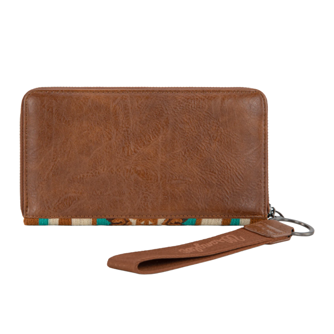 Wrangler Ladies Brown Southwestern Knitted Wallet Wristlet WG174-W006BR