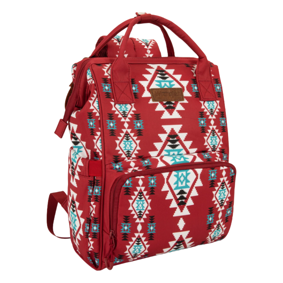 Wrangler Cowboy Printed Burgundy Callie Backpack/Diaper Bag WG2204-9110BDY