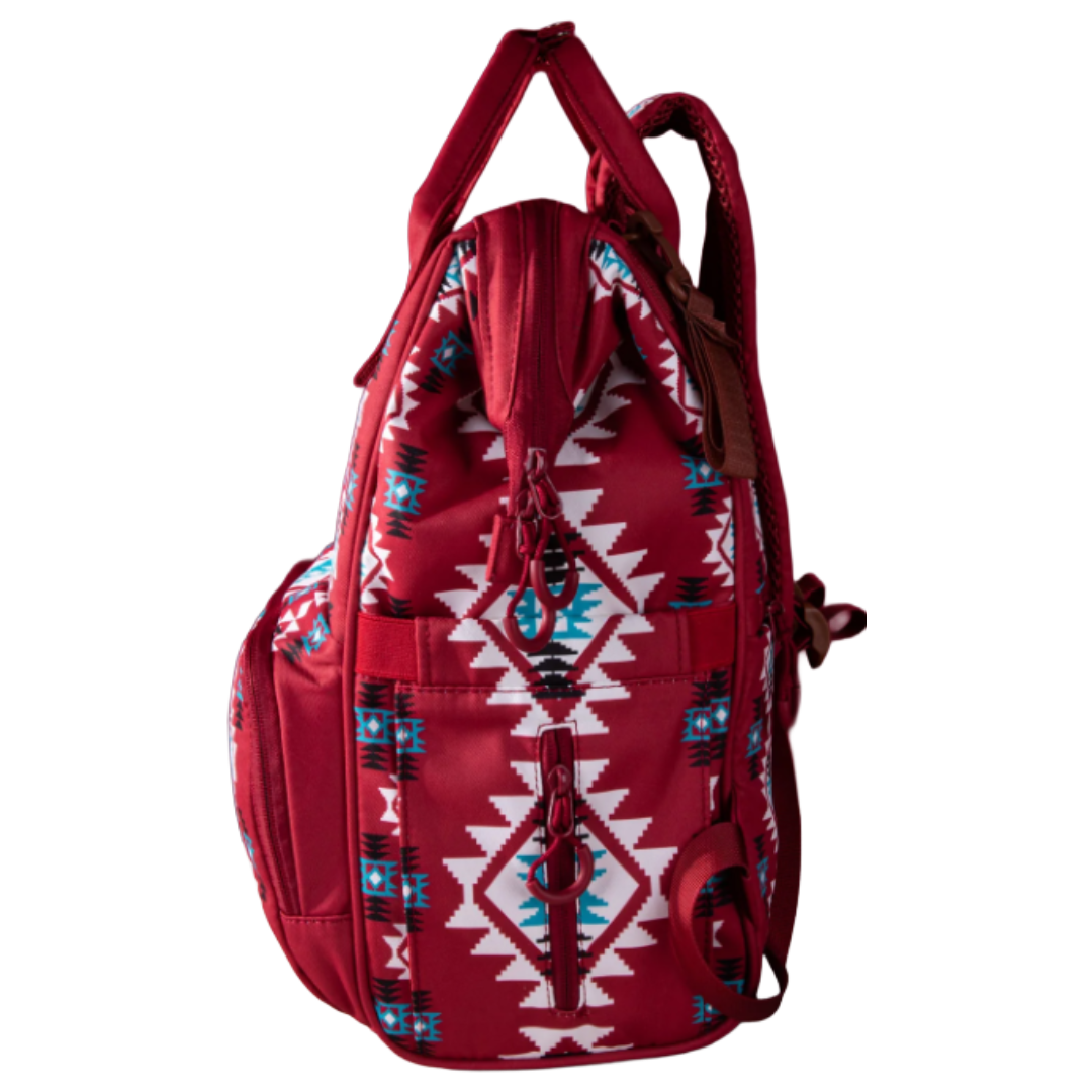 Wrangler Cowboy Printed Burgundy Callie Backpack/Diaper Bag WG2204-9110BDY
