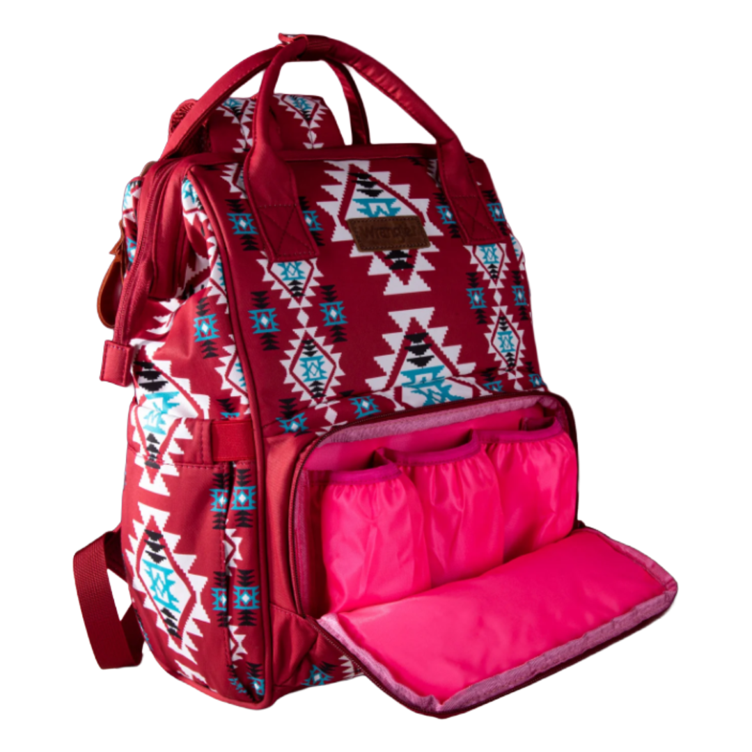 Wrangler Cowboy Printed Burgundy Callie Backpack/Diaper Bag WG2204-9110BDY
