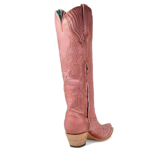 Corral Ladies Pink Tall Top Snip Toe Zip-Up Boots A4434