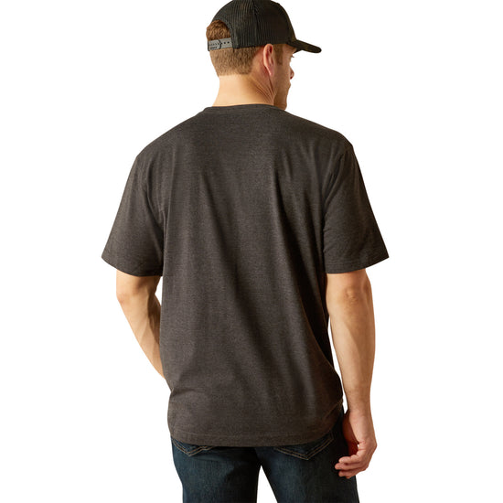 Ariat Men's Rebar Cotton Strong Charcoal Heathered Work T-Shirt 10054638