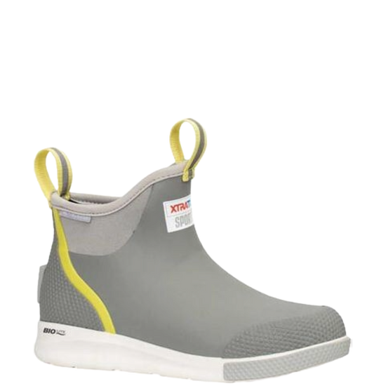 XTRATUF Ladies 6" Sport Waterproof Grey Ankle Deck Boots ADSW108