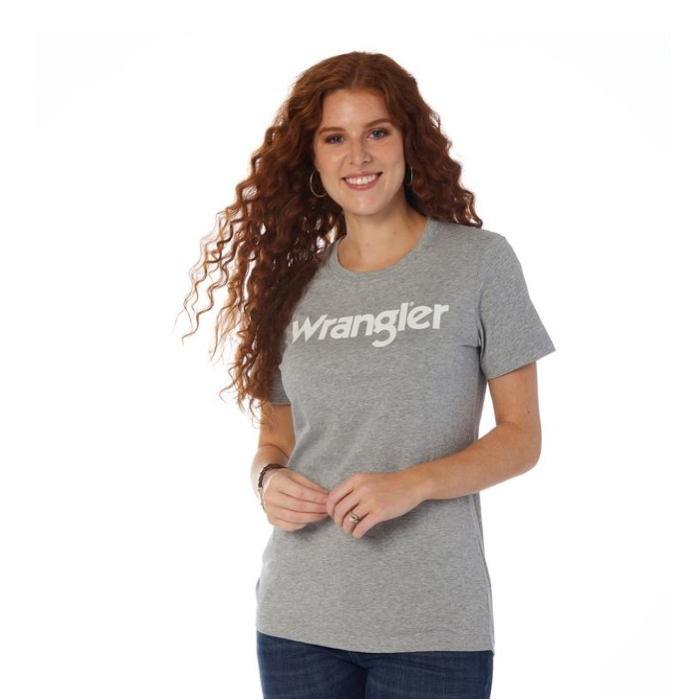Wrangler Ladies Western Fashion Heather Grey T-shirt LWK005H