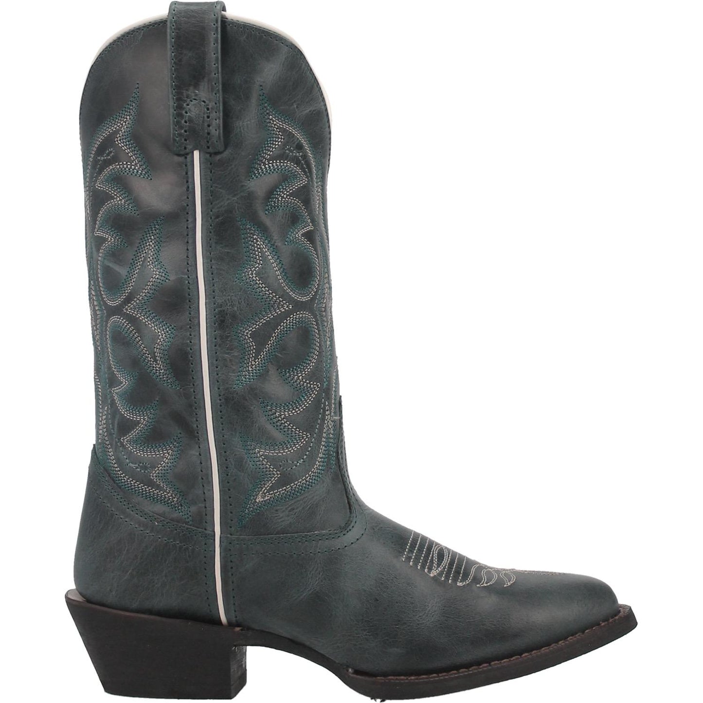 Laredo Ladies Billie Turquoise Round Toe Pull On Western Boots 51107