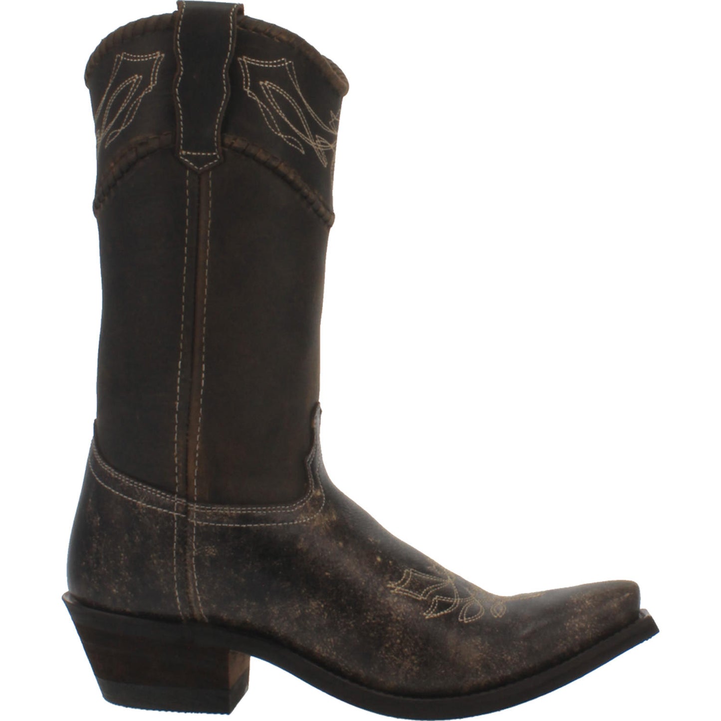 Load image into Gallery viewer, Laredo Ladies Misty Black Distressed Snip Toe Boots 52371
