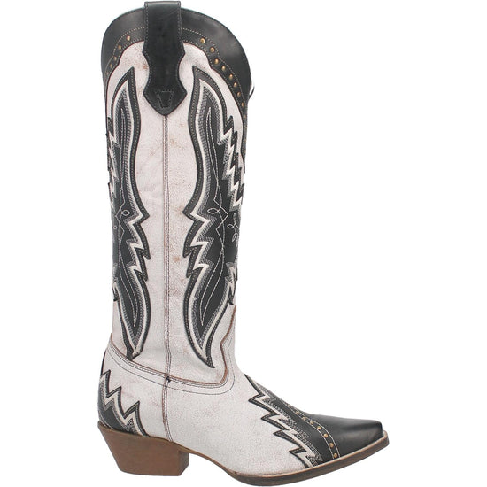 Laredo Ladies Shawnee Embroidered White & Black Western Boots 52460