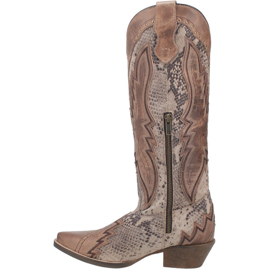 Laredo Ladies Shawnee Reptile Tan Western Boots 52461