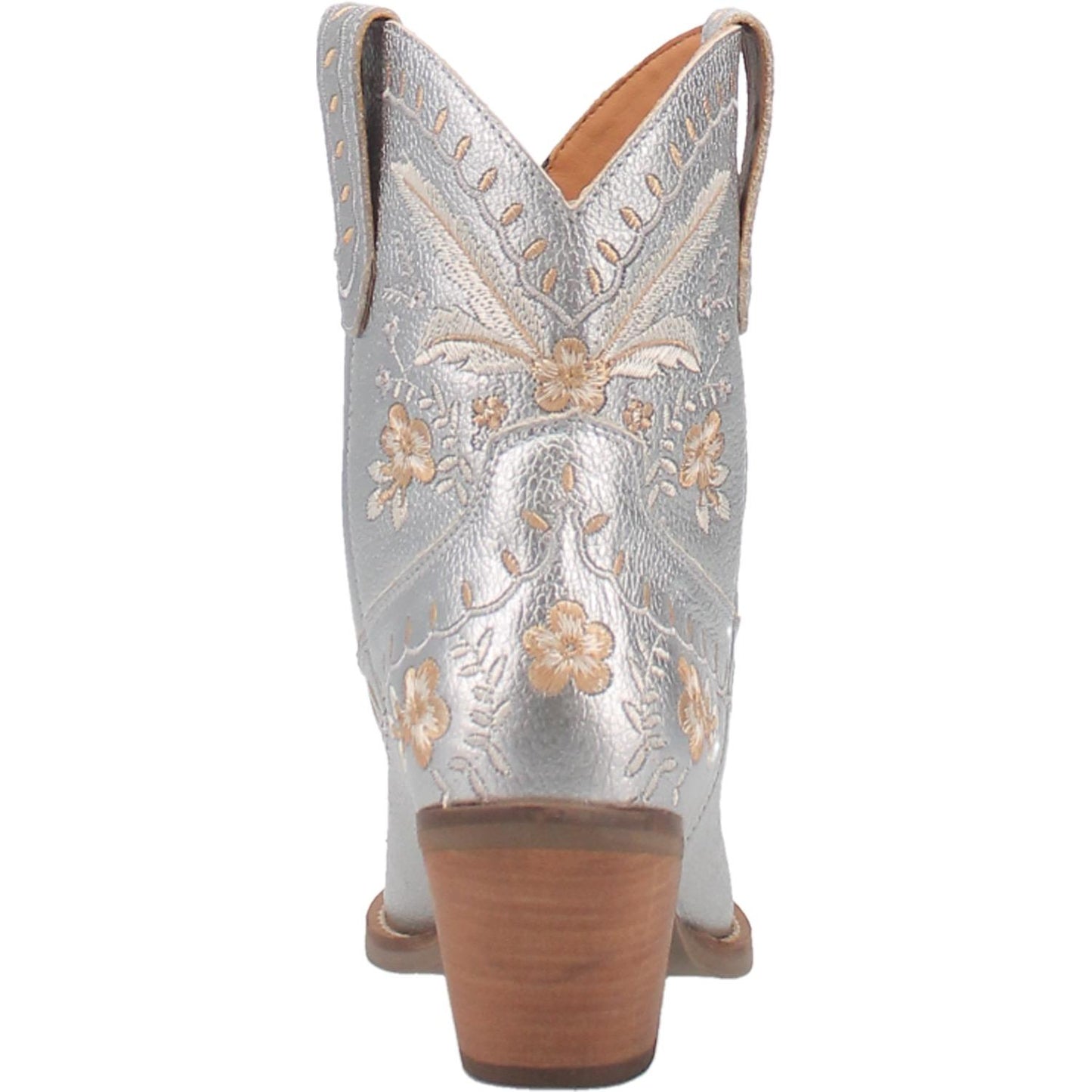 Dingo Ladies Primrose Floral Embroidery Silver Boots DI748-GY6