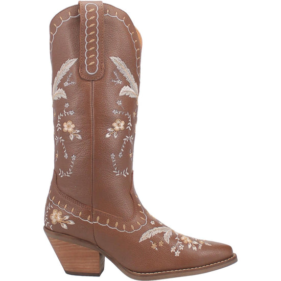 Load image into Gallery viewer, Dingo Ladies Full Bloom Brown Almond Toe Boots DI939-BRN
