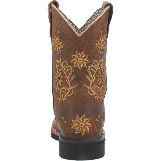 Dan Post Children's Gardenia Floral Honey Brown Leather Boots DPC2942