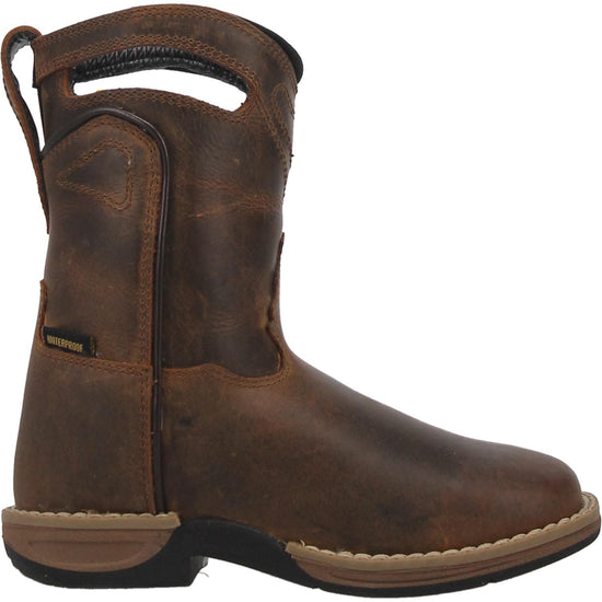 Dan Post Boy's Hayden Square Toe Brown Leather Pull On Boots DPC3962