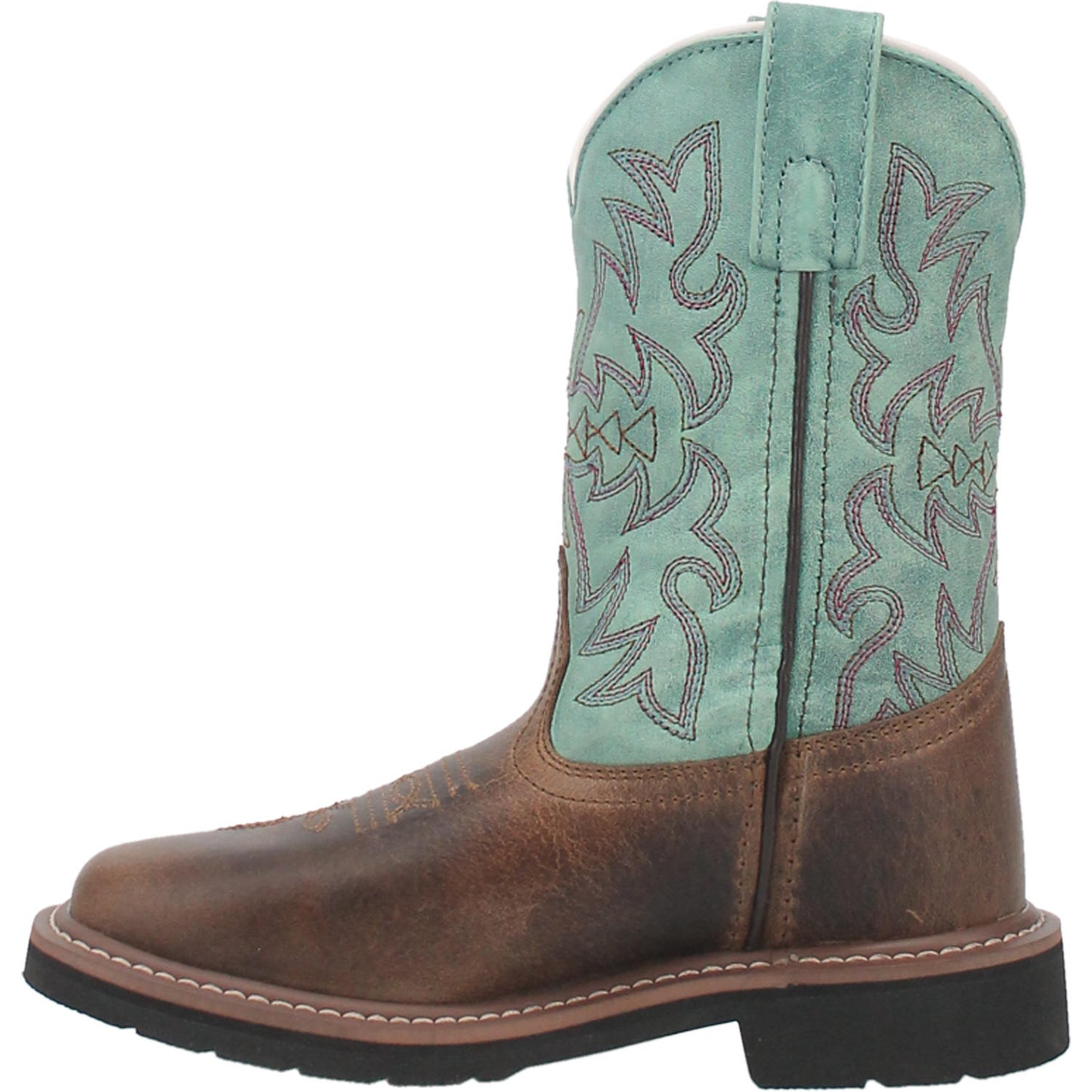 Dan Post Youth Nia Brown & Turquoise Leather Western Boots DPC3937