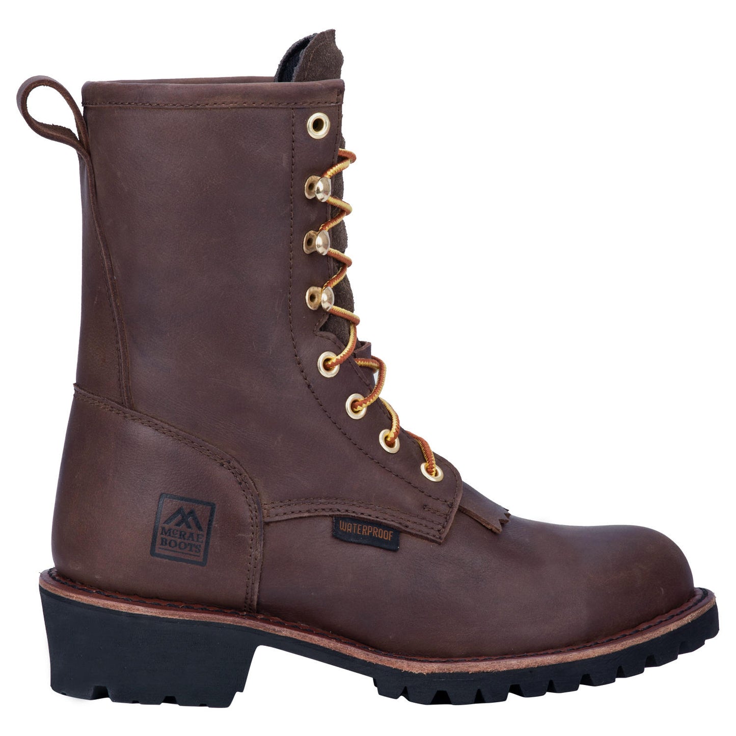McRae Tree Line Steel Toe Waterproof Brown Lace-Up Boots MR89394