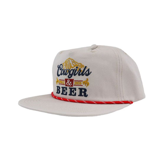 Simply Southern Men's Cowgirls & Beer Snapback Hat 0124-MN-HAT-FLAT-COWGIRLS