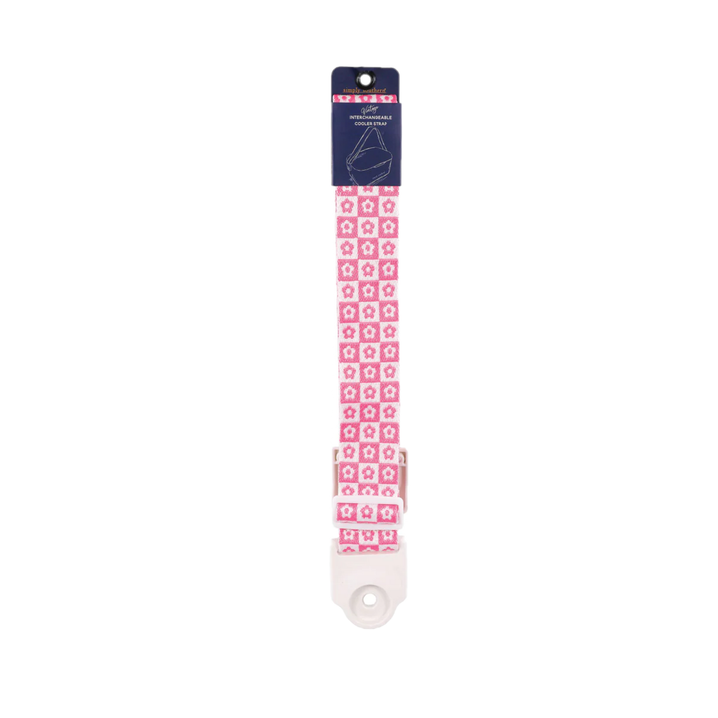 Simply Southern Interchangeable Flower Patterned Pink Cooler Strap 0124-STRAP-FLWRPNK