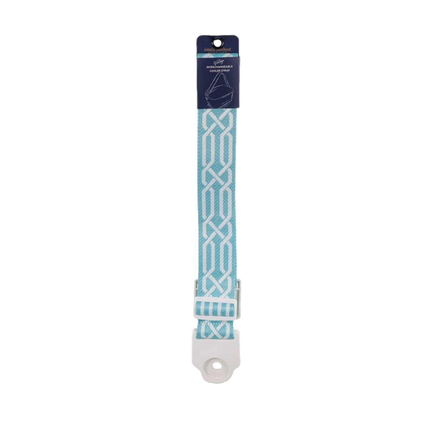 Simply Southern Interchangeable Geometric Patterned Blue Cooler Strap 0124-STRAP-GEOBL