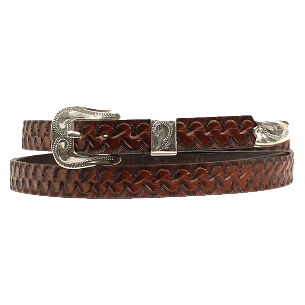 Twister Men's Western Leather Tooled Brown Hatband 0201002