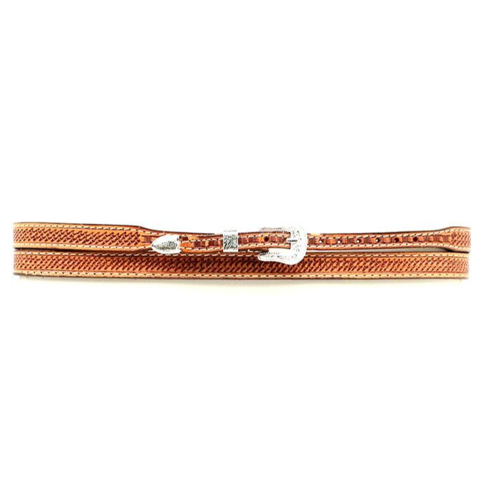 Double S® 1/2" Basketweave Tooling Genuine Leather Hatband 0234648