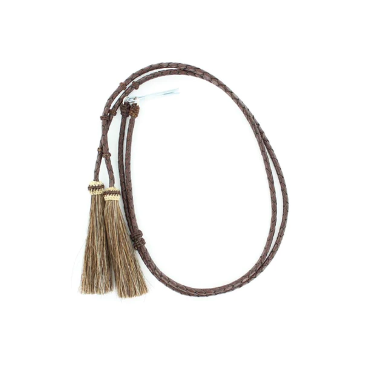 M&F Western Brown Leather With Horse Hair Stampede String 0296802