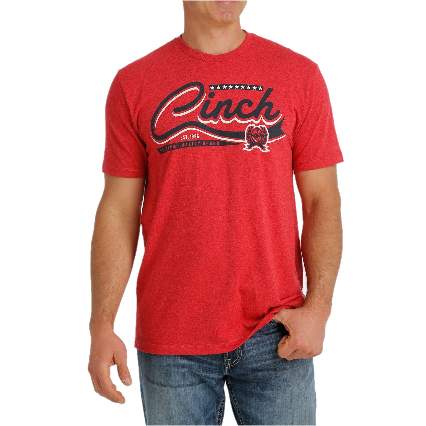 Cinch Men's Heather Red Patriotic Graphic T-Shirt MTT1690497