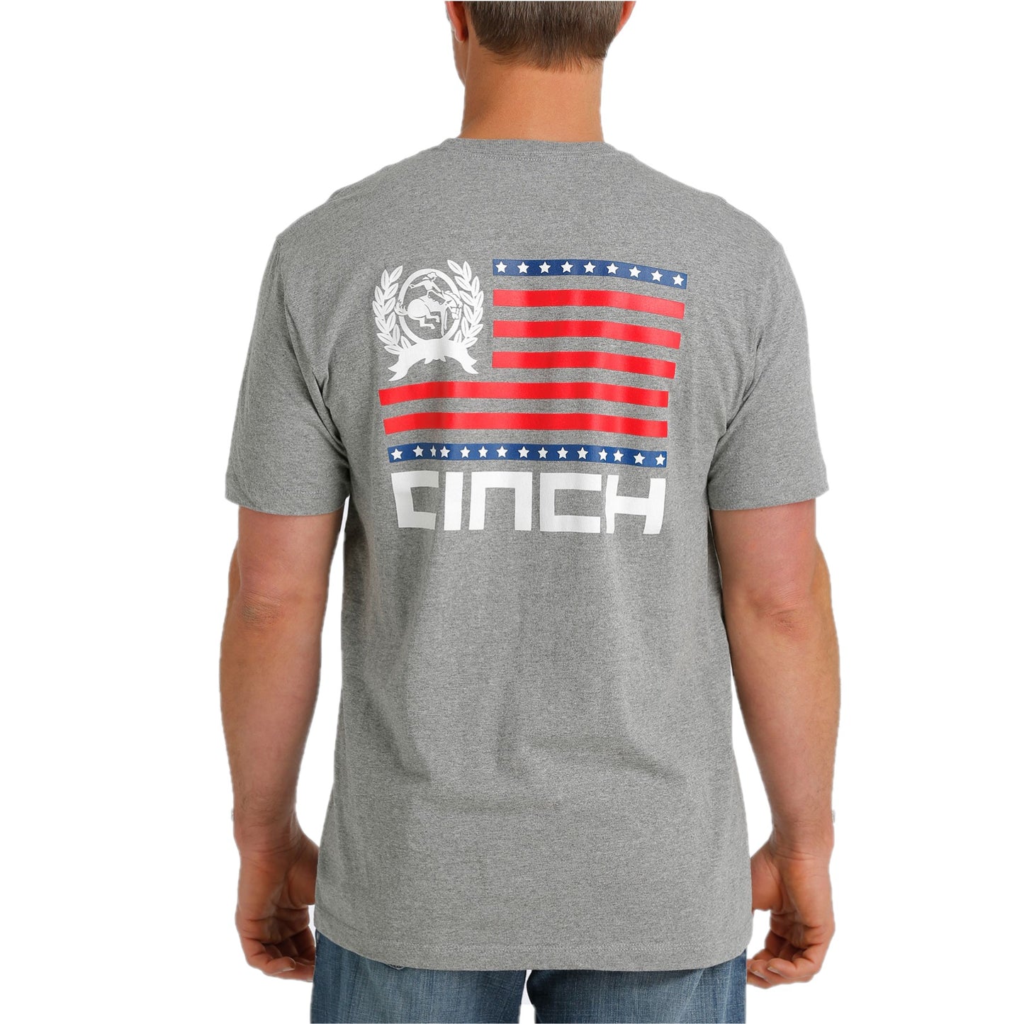 Cinch Men's Patriotic Grey Short Sleeve T-Shirt MTT1690502