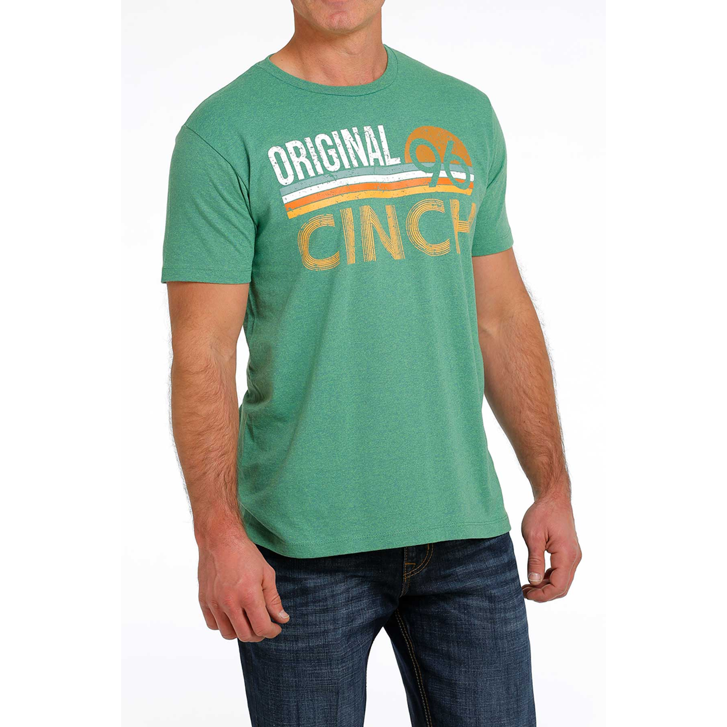 Cinch Men's Original Logo Graphic Green T-Shirt MTT1690520