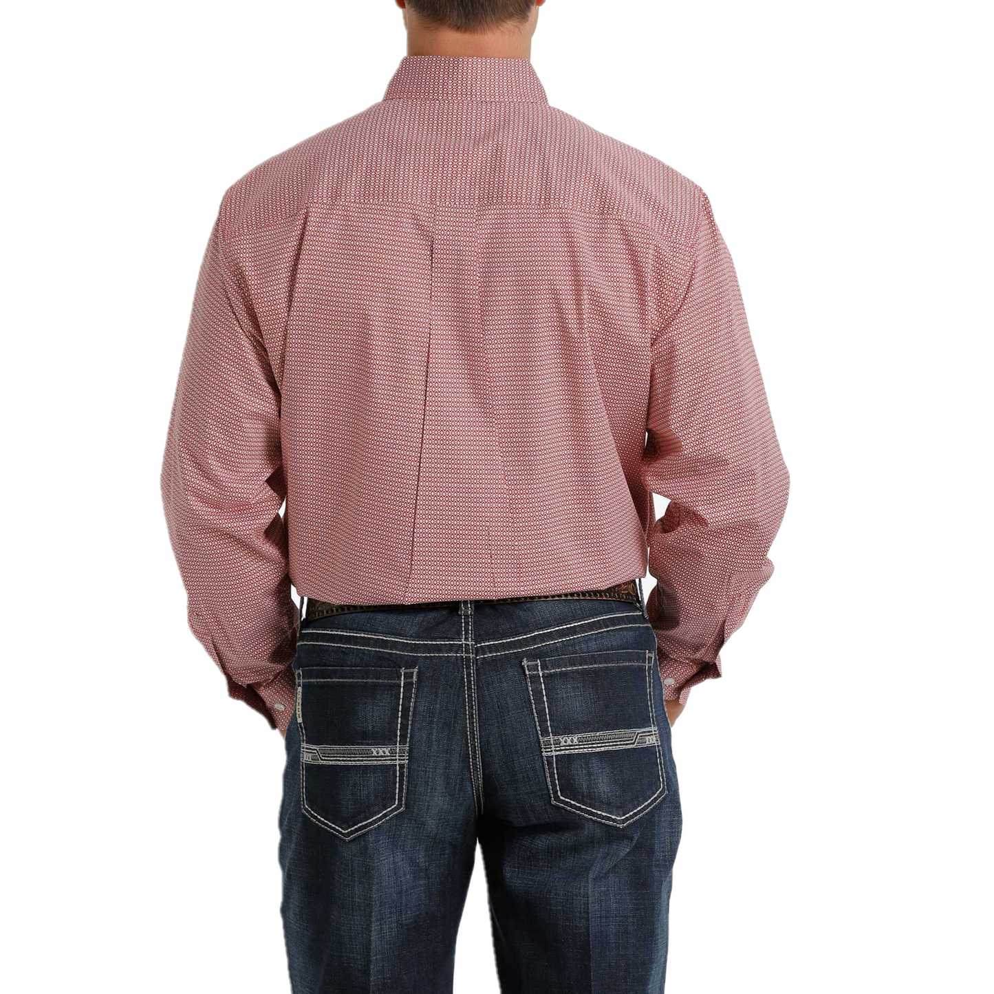 Cinch Men's Diamond Printed Coral Button Down Shirt MTW1105312