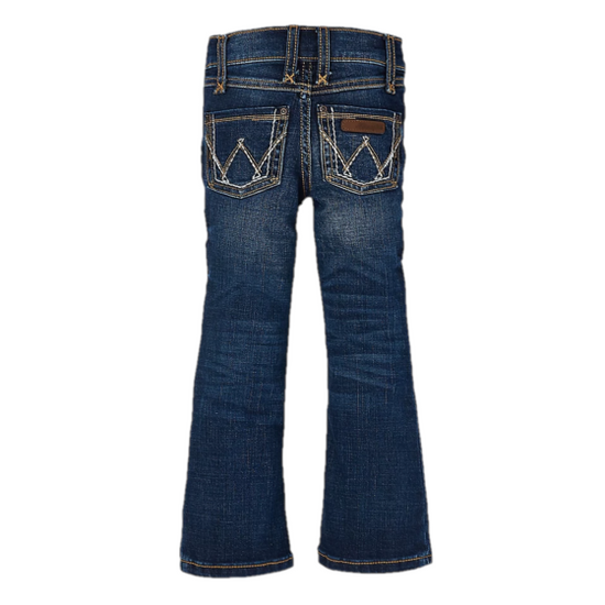 Wrangler® Youth Girl's Medium Blue Boot Cut Jeans 09MWGMS