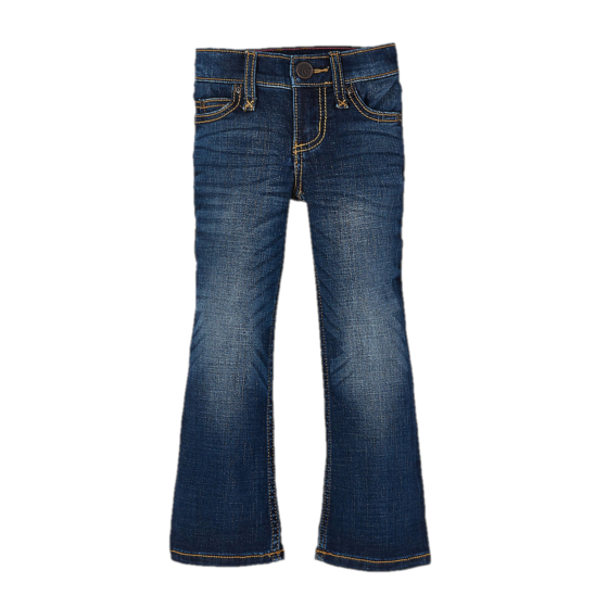 Wrangler® Youth Girl's Medium Blue Boot Cut Jeans 09MWGMS