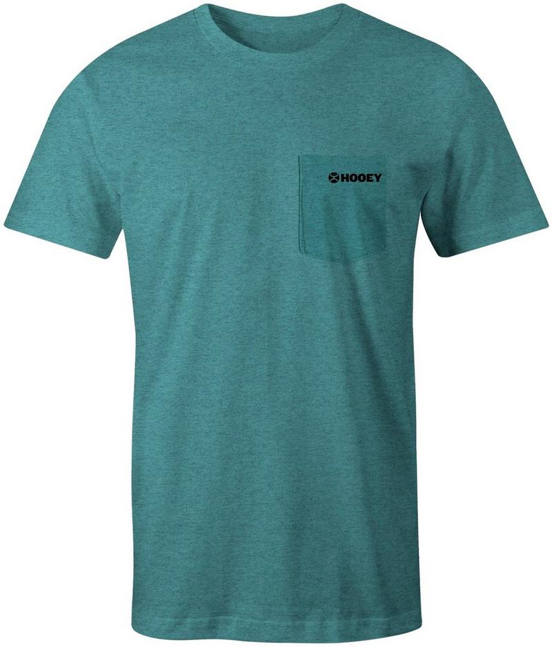 Hooey Men's "Guadalupe" Turquoise Logo Crew Neck SS T-Shirt HT1509TQ