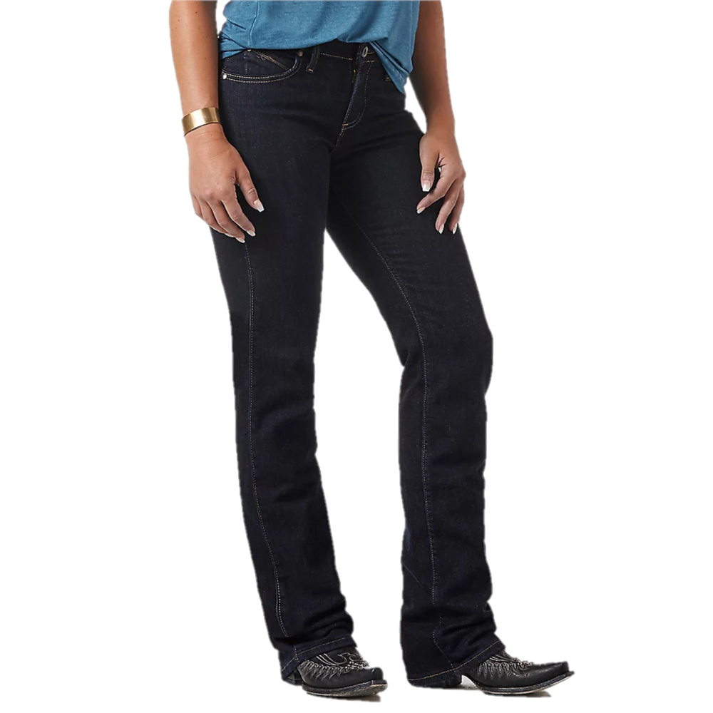 Wrangler Wrq20jb - Q-Baby Mid Rise Boot Cut Ultimate Riding Jean - Jean Femme Pour Équitation