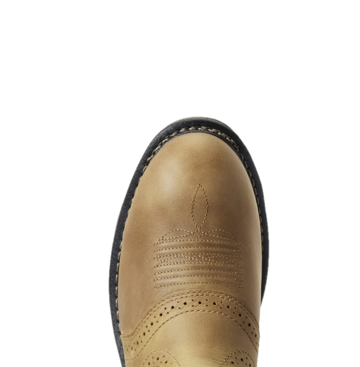 Ariat Mens WorkHog Pull On H2O Boots Aged Bark 10008635