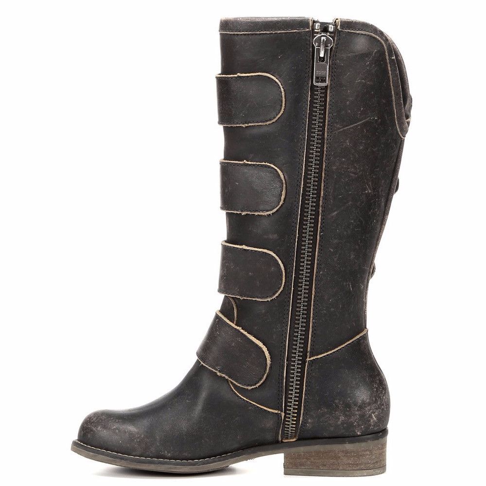 Corral Ladies Distressed Black Straps and Zipper P5079 – Wild West Boot ...