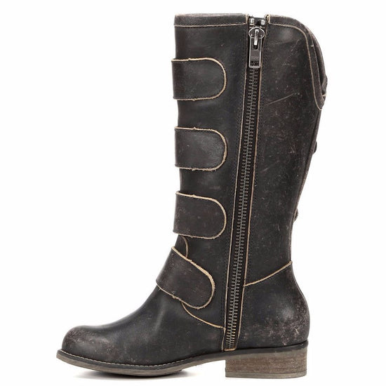Corral Ladies Distressed Black Straps and Zipper P5079 - Wild West Boot Store - 4