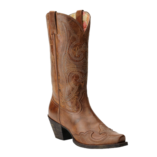 Ariat® Ladies Round Up Brown Sandstorm Wingtip Snip Toe Boots 10015290