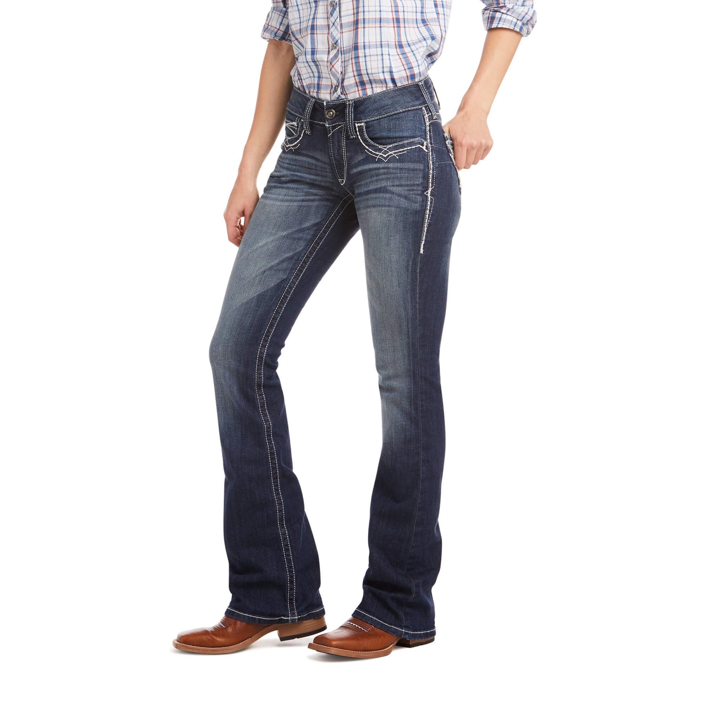 Ariat® Ladies R.E.A.L Mid Rise Stretch Entwined Bootcut Jeans