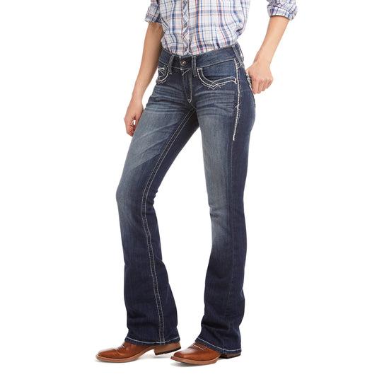 Ariat® Ladies R.E.A.L Mid Rise Stretch Entwined Bootcut Jeans 10017510
