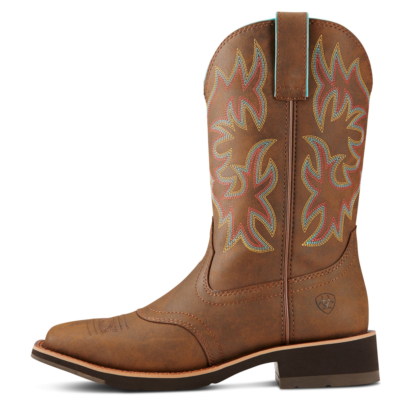 Ariat Ladies Delilah Square Toe Toasted Brown Western Boots 10018676
