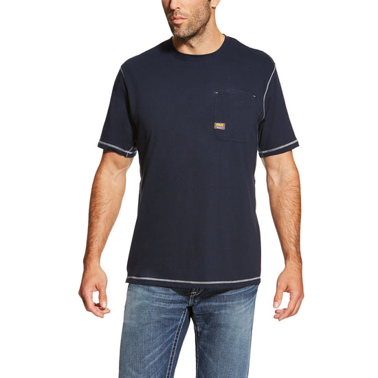 Ariat® Men's Rebar Workman Short Sleeve Navy T-shirt 10019132