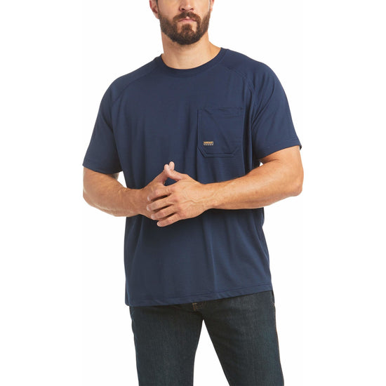 Ariat® Men's Rebar Heat Fighter Short Sleeve Navy T-Shirt 10031038