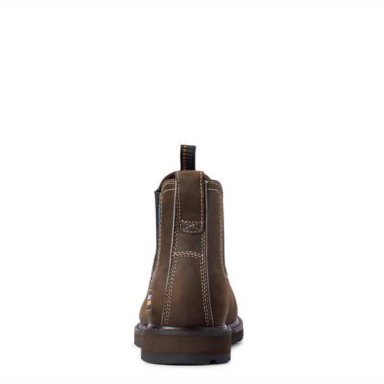 Ariat® Men's Groundbreaker Chelsea H20 CSA Dark Brown Work Boots 10032457