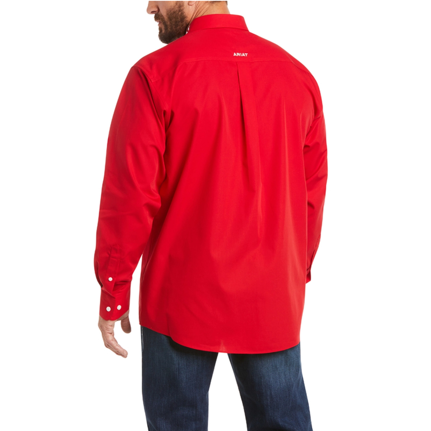 Ariat® Men's Team Logo Classic Fit Red Button Down Shirt 10034355