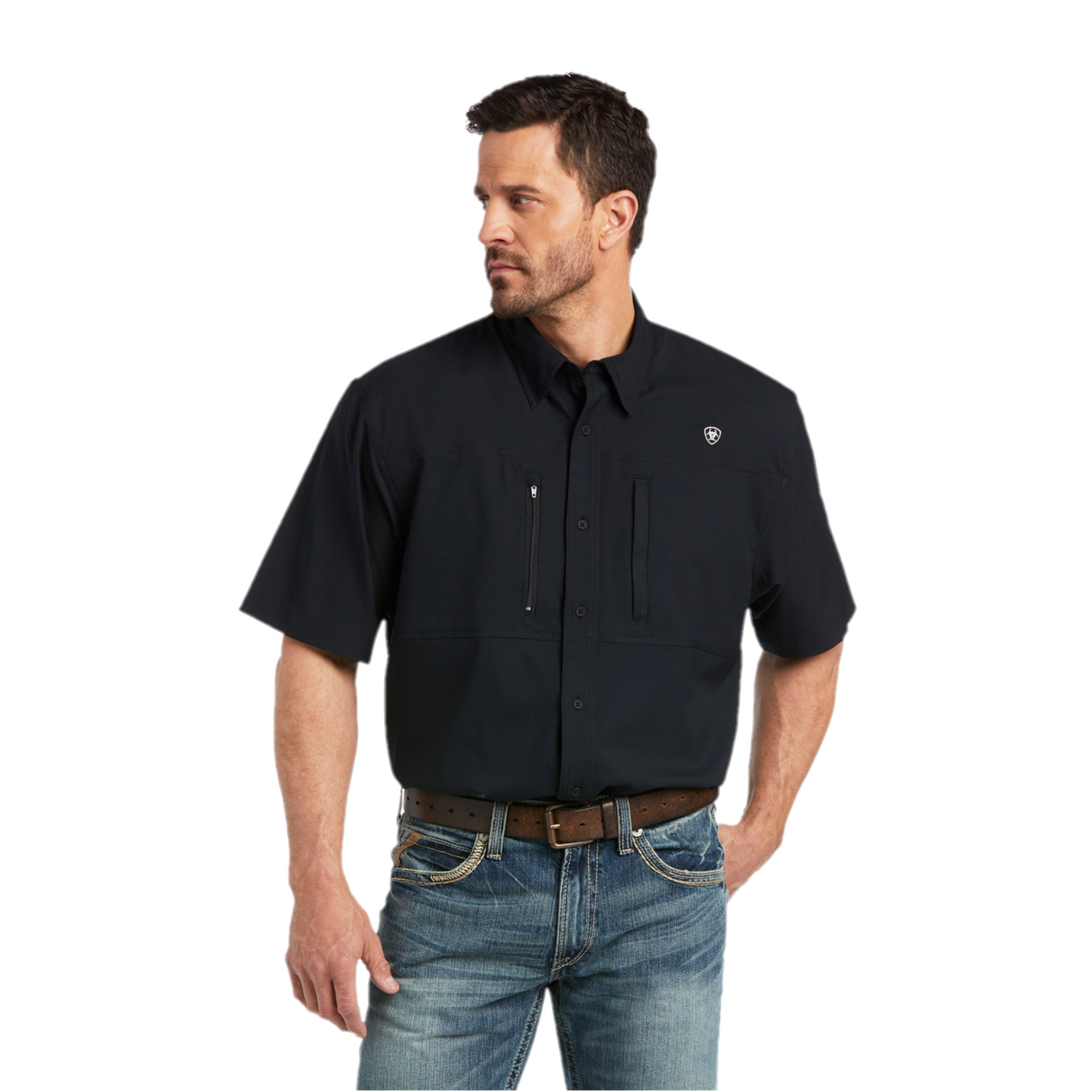Ariat® Men's VENTTEK™ Woven Black Button Down Shirt 10034960
