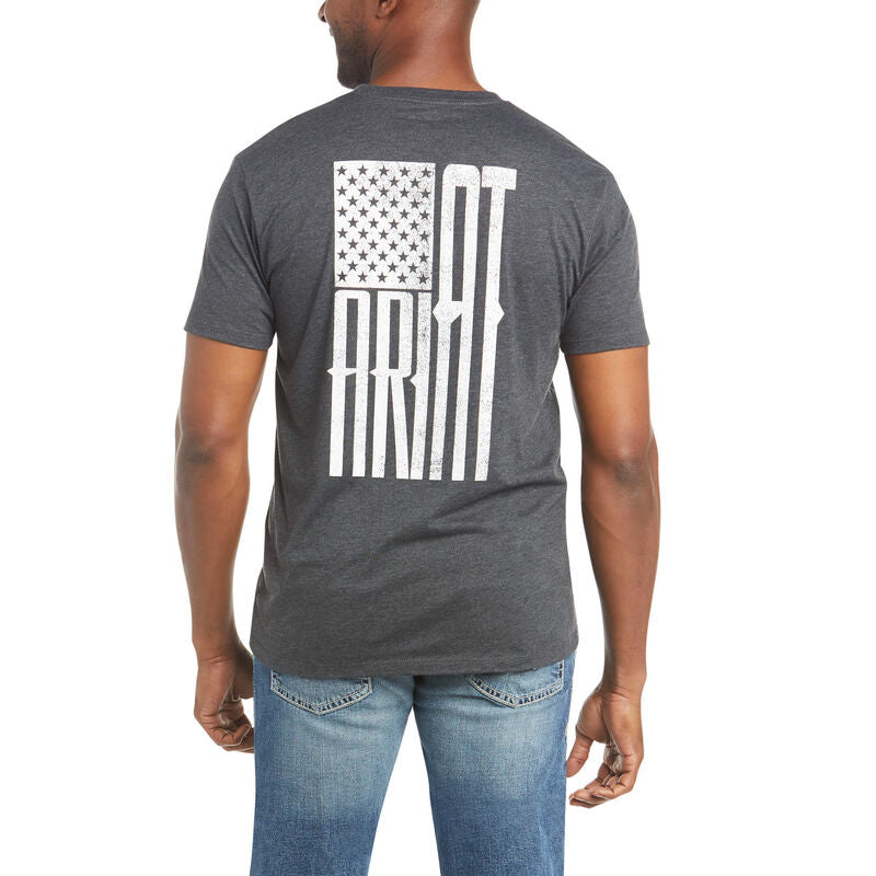 Ariat Men's US Of A Charcoal Heather Tee Shirt 10035622