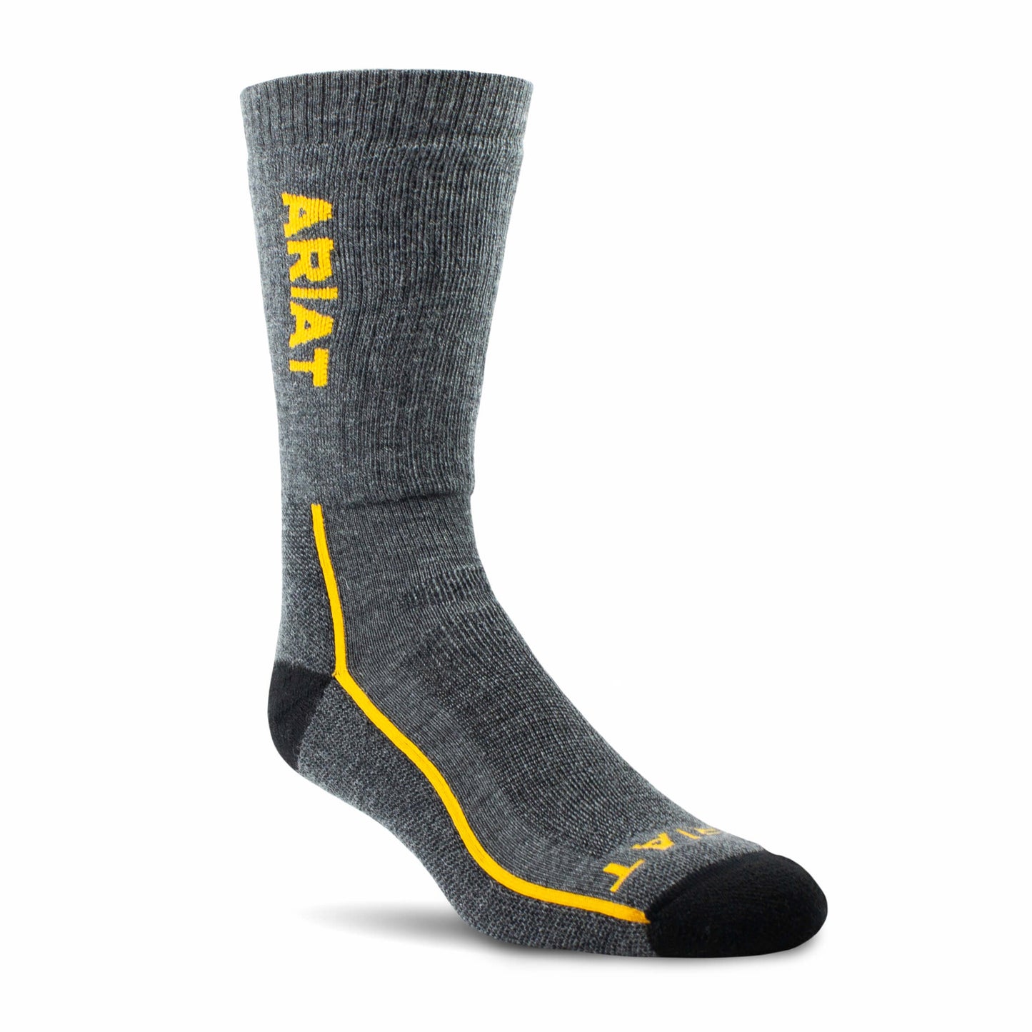 Ariat® Men's Midweight Merino Wool Grey Performance Work Sock 10036486
