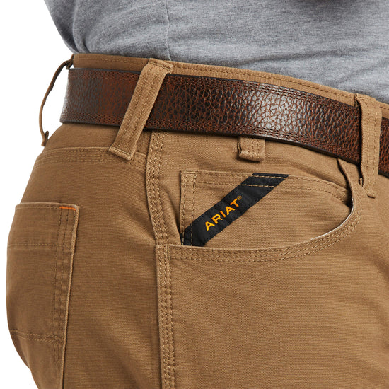 Ariat Men's Rebar M7 Made Tough Khaki DuraStretch Slim Pants 10036734