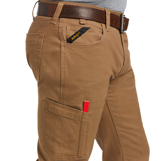 Ariat Men's Rebar M7 Made Tough Khaki DuraStretch Slim Pants 10036734