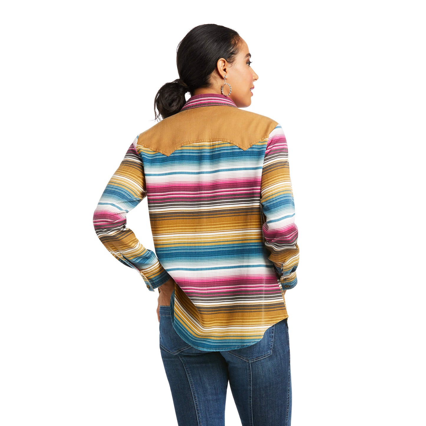 Ariat Ladies Multicolored Striped Getaway LS Button Shirt 10037235